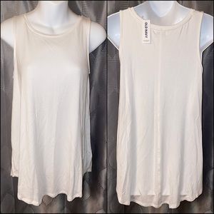 NWT Old Navy White Tunic Tank Top S